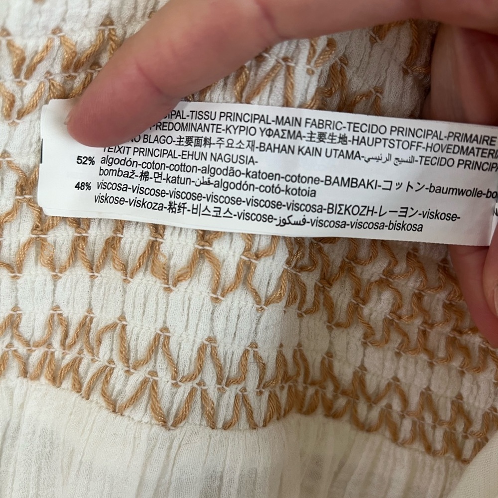 Zara White Crochet Detail Maxi Dress - Picture 7 of 7